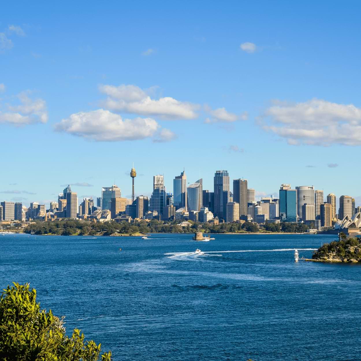 Clear view of the Sydney skyline on a sunny day, seen across the harbour—celebrating Nokori’s Australian roots.
