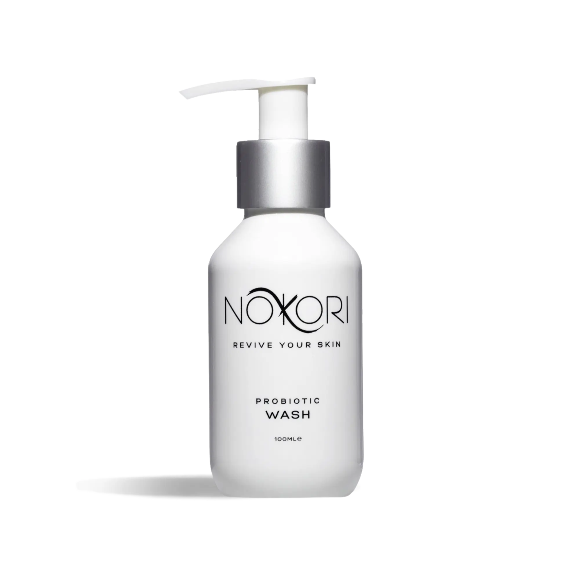 Nokori Probiotic Wash bottle on a neutral background, upright with a clean minimalist label.